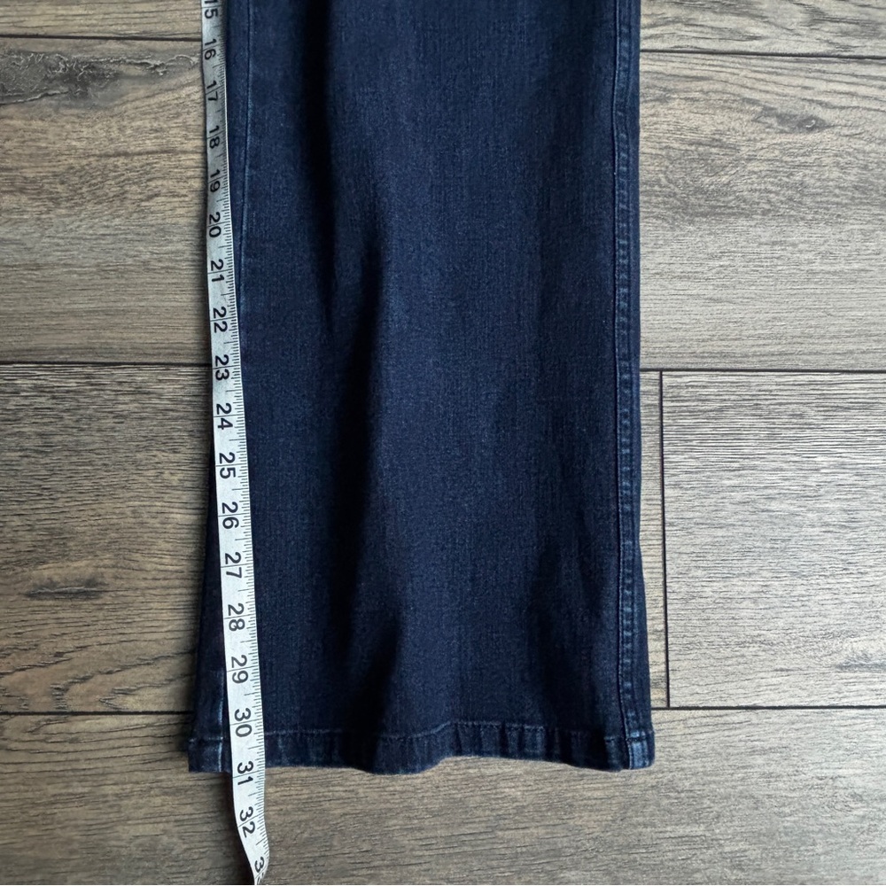 Soft Surroundings Dark Blue Denim Pull On Bootcut Jeans Sz XL - Picture 9 of 11